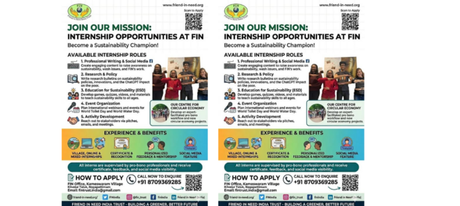 🌱 Join Our Mission – Internship Opportunities at Friend In Need India Trust (FIN)!